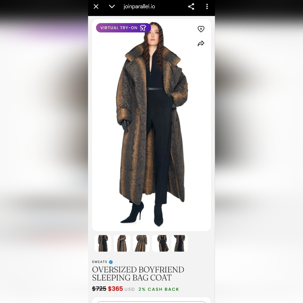 Norma Kamali Oversized Sleeping Bag Coat Long - Picture 6 of 6